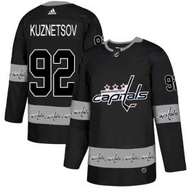 Wholesale Cheap Adidas Capitals #92 Evgeny Kuznetsov Black Authentic Team Logo Fashion Stitched NHL Jersey