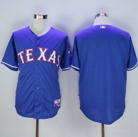 Wholesale Cheap Rangers Blank Blue 40th Anniversary Patch Stitched MLB Jersey
