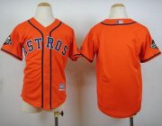 Wholesale Cheap Astros Blank Orange Cool Base 2019 World Series Bound Stitched Youth MLB Jersey