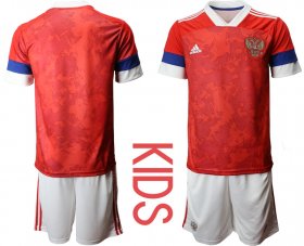 Wholesale Cheap Youth 2021 European Cup Russia red home Soccer Jerseys