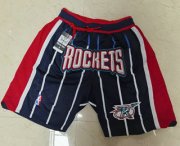 Wholesale Cheap Men's Houston Rockets Navy Blue With Pocket Just Don Swingman Shorts