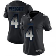 Wholesale Cheap Nike Cowboys #4 Dak Prescott Black Women's Stitched NFL Vapor Untouchable Limited Smoke Fashion Jersey