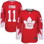 Wholesale Cheap Adidas Maple Leafs #11 Zach Hyman Red Team Canada Authentic Stitched NHL Jersey