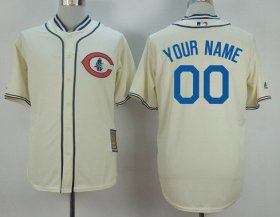 Wholesale Cheap Men\'s Chicago Cubs Customized 1929 Turn Back The Clock Cream Jersey