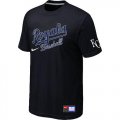 Wholesale Cheap MLB Kansas City Royals Black Nike Short Sleeve Practice T-Shirt