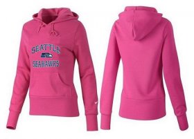 Wholesale Cheap Women\'s Seattle Seahawks Heart & Soul Pullover Hoodie Pink