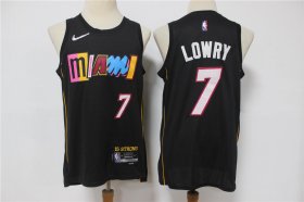 Wholesale Cheap Men\'s Miami Heat #7 Kyle Lowry Black Diamond 2022 City Edition Swingman Stitched Jersey
