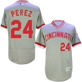 Wholesale Cheap Reds #24 Tony Perez Grey Flexbase Authentic Collection Cooperstown Stitched MLB Jersey