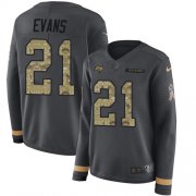 Wholesale Cheap Nike Buccaneers #21 Justin Evans Anthracite Salute to Service Women's Stitched NFL Limited Therma Long Sleeve Jersey
