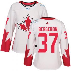 Wholesale Cheap Team Canada #37 Patrice Bergeron White 2016 World Cup Women\'s Stitched NHL Jersey