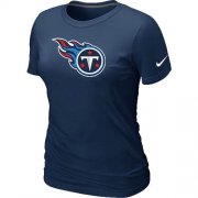Wholesale Cheap Women's Nike Tennessee Titans Logo NFL T-Shirt Dark Blue