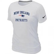 Wholesale Cheap Women's Nike New England Patriots Heart & Soul NFL T-Shirt White
