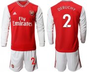 Wholesale Cheap Arsenal #2 Debuchy Red Home Long Sleeves Soccer Club Jersey