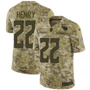 Wholesale Cheap Nike Titans #22 Derrick Henry Camo Men's Stitched NFL Limited 2018 Salute To Service Jersey