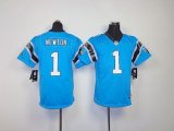 Wholesale Cheap Nike Panthers #1 Cam Newton Blue Alternate Youth Stitched NFL Elite Jersey