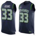 Wholesale Cheap Nike Seahawks #33 Jamal Adams Steel Blue Team Color Men's Stitched NFL Limited Tank Top Jersey