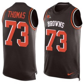 Wholesale Cheap Nike Browns #73 Joe Thomas Brown Team Color Men\'s Stitched NFL Limited Tank Top Jersey