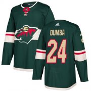 Wholesale Cheap Adidas Wild #24 Matt Dumba Green Home Authentic Stitched NHL Jersey