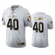 Wholesale Cheap Arizona Cardinals #40 Pat Tillman Men's Nike White Golden Edition Vapor Limited NFL 100 Jersey