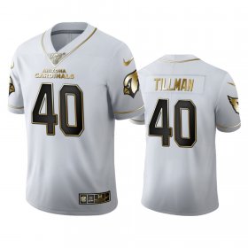 Wholesale Cheap Arizona Cardinals #40 Pat Tillman Men\'s Nike White Golden Edition Vapor Limited NFL 100 Jersey