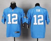 Wholesale Cheap Nike Seahawks #12 Fan Light Blue Men's Stitched NFL Elite Jersey