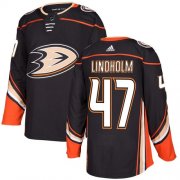 Wholesale Cheap Adidas Ducks #47 Hampus Lindholm Black Home Authentic Stitched NHL Jersey