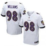 Wholesale Cheap Nike Ravens #98 Brandon Williams White Men's Stitched NFL New Elite Jersey