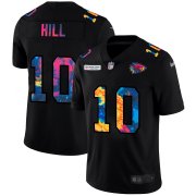 Cheap Kansas City Chiefs #10 Tyreek Hill Men's Nike Multi-Color Black 2020 NFL Crucial Catch Vapor Untouchable Limited Jersey