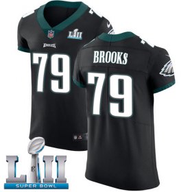 Wholesale Cheap Nike Eagles #79 Brandon Brooks Black Alternate Super Bowl LII Men\'s Stitched NFL Vapor Untouchable Elite Jersey
