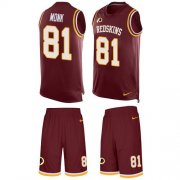 Wholesale Cheap Nike Redskins #81 Art Monk Burgundy Red Team Color Men's Stitched NFL Limited Tank Top Suit Jersey