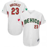 Wholesale Cheap Team Mexico #23 Adrian Gonzalez White 2017 World MLB Classic Authentic Stitched MLB Jersey