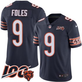 Wholesale Cheap Nike Bears #9 Nick Foles Navy Blue Team Color Youth Stitched NFL 100th Season Vapor Untouchable Limited Jersey
