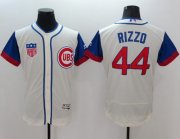 Wholesale Cheap Cubs #44 Anthony Rizzo Cream/Blue Flexbase Authentic Collection 1942 Turn Back The Clock Stitched MLB Jersey