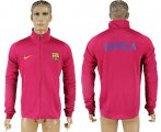 Wholesale Cheap Barcelona Soccer Jackets Pink