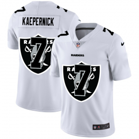 Wholesale Cheap Las Vegas Raiders #7 Colin Kaepernick White Men\'s Nike Team Logo Dual Overlap Limited NFL Jersey