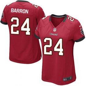 Wholesale Cheap Nike Buccaneers #24 Mark Barron Red Team Color Women\'s Stitched NFL Elite Jersey