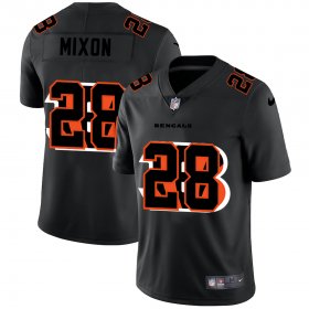 Wholesale Cheap Cincinnati Bengals #28 Joe Mixon Men\'s Nike Team Logo Dual Overlap Limited NFL Jersey Black