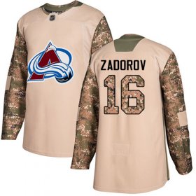 Wholesale Cheap Adidas Avalanche #16 Nikita Zadorov Camo Authentic 2017 Veterans Day Stitched NHL Jersey
