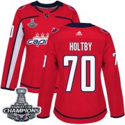 Wholesale Cheap Adidas Capitals #70 Braden Holtby Red Home Authentic Stanley Cup Final Champions Women's Stitched NHL Jersey