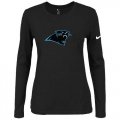 Wholesale Cheap Women's Nike Carolina Panthers Of The City Long Sleeve Tri-Blend NFL T-Shirt Black