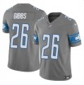 Cheap Men's Detroit Lions #26 Jahmyr Gibbs Gray 2023 F.U.S.E. Vapor Untouchable Limited Football Stitched Jersey
