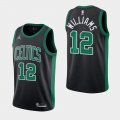 Wholesale Cheap Men's Boston Celtics #12 Grant Williams Black Jordan Brand 2020-21 Statement Jersey