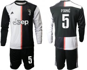 Wholesale Cheap Juventus #5 Pjanic Home Long Sleeves Soccer Club Jersey