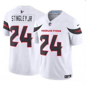 Cheap Men\'s Houston Texans #24 Derek Stingley Jr. White 2024 Vapor F.U.S.E. Limited Football Stitched Jersey