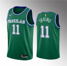 Wholesale Cheap Men\'s Dallas Mavericks #11 Kyrie Irving Green Classic Edition Stitched Basketball Jersey