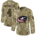 Wholesale Cheap Adidas Blue Jackets #4 Scott Harrington Camo Authentic Stitched NHL Jersey