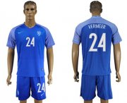 Wholesale Cheap Holland #24 Vermeer Away Soccer Country Jersey