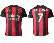 Wholesale Cheap Men 2020-2021 club AC milan home aaa version 7 red Soccer Jerseys