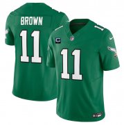 Wholesale Cheap Men's Philadelphia Eagles #11 A. J. Brown Green 2023 F.U.S.E. With 1-Star C Patch Vapor Untouchable Limited Football Stitched Jersey