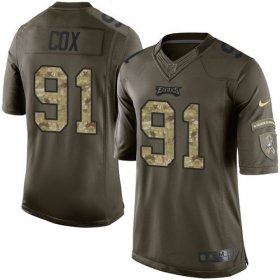 Wholesale Cheap Nike Eagles #91 Fletcher Cox Green Men\'s Stitched NFL Limited 2015 Salute To Service Jersey